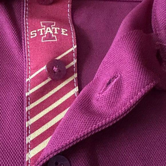 Iowa State LevelWear men’s medium burgundy short sleeve polo - Picture 6 of 8